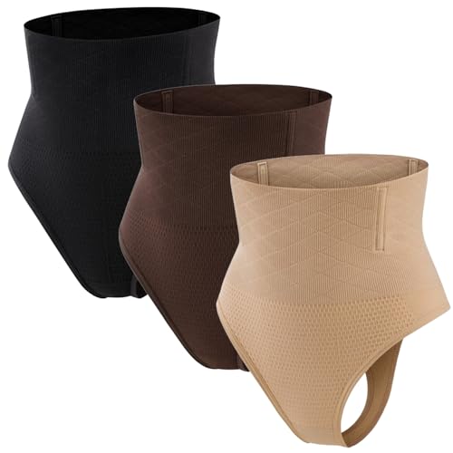 Consejos y comparativas para Comprar Tipos de tangas los 7 más buscados. 31 VNDUIFH 3 Piezas Localityi Fajas de Cintura Alta, Tanga de Levantamiento de glúteos con Control de Barriga, Ropa Moldeadora de Tanga con Control de Barriga, Tanga Moldeadora (S,1)
