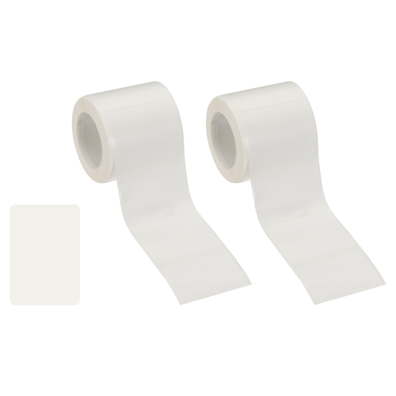 PATIKIL 480 Pcs Thermal Labels, 1.4x1 Square Thermal Printer Labels Stickers Self Adhesive Tags Paper 2 Rolls Small Waterproof for Printer Small Business Name Tag Barcode, White — image 1