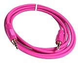 Importer520 Hot Pink 6 Feet Mini 3.5mm Plug Male to Male Stereo Auxiliary Aux Cord Cable For iPhone 6 6 Plus 5 5S 5C 4S 4 3GS iPod Touch Samsung Galaxy S5 S4 S3 S2 Note 2 Note 3 Nokia Lumia 920 HTC OneX EVO 4G Rhyme DROID RAZR MAXX Google Nexus LG Optimus G BlackBerry Z10 Torch Compact Size GPS