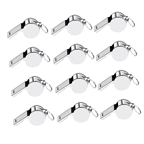 Silbatos portátiles de acero inoxidable 12 pcs miniatura 1