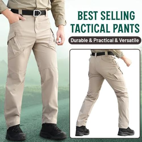 Lunash Mens Pants, Flexcamo - Tactical Waterproof Pants, Multi Pockets Stretch Waterproof Quick Dry Work Pants2