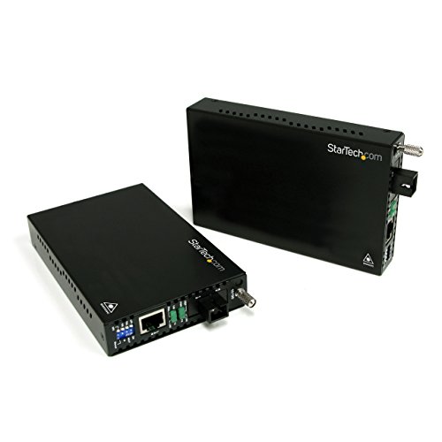 Image of StarTech.com 10 /100 Mbps Ethernet Single Mode WDM Fiber Media Converter Kit SC 20km, TAA (ET90110WDM2)