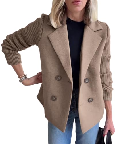 Minetom Blazer Donna Autunno Inverno Maniche Lunghe Cappotto Elegante Tinta