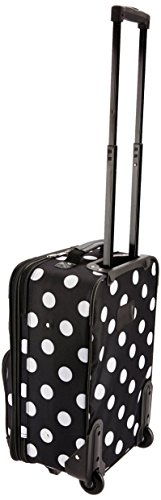 Rockland Fashion Softside Upright Luggage Set, Black Dot, 2-Piece (14/19)