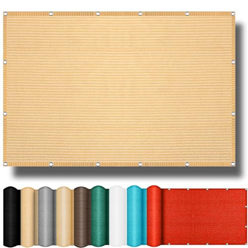 Voile d'ombrage respirante 98% UV résistant au vent rectangulaire crème - 2