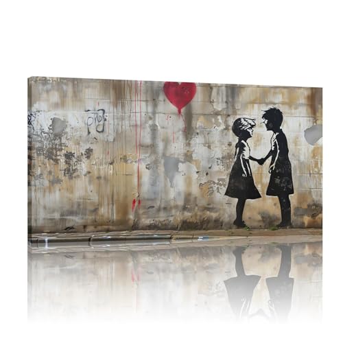 Poster Banksy graffiti pour salon moderne grand tableau street art