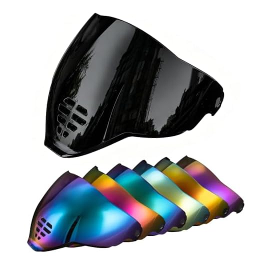 PSLER IC-06 visiera - Icon Airflite Visiera per Casco da Moto, Scudo per Viso, Accessori di Ricambio per Icon Airflite IC-06, Nero Scuro