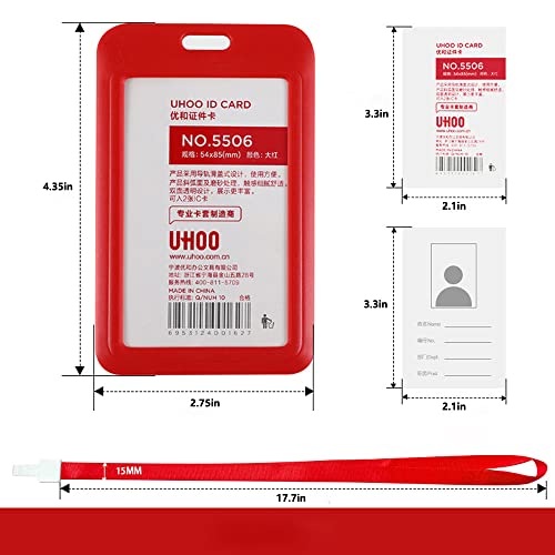 Hniuyun Id Badge Holder, Vertical Id Card Holder With Lanyard, School Card Holder Waterproof Name Badge Holder (Gray) #TOP1