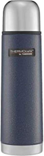 Thermos 170694 ThermoCafé Stainless Steel Flask, Hammertone Blue, 1 L
