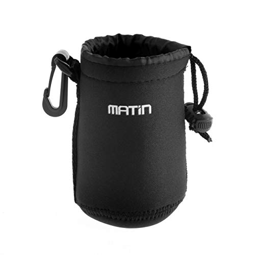 BIYI 3mm thick (roughly) Neoprene Belt Loop Worldwide Matin Neoprene waterproof Soft Camera Lens Pouch bag Case (black)(S)