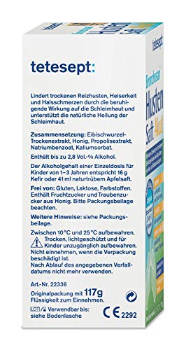 Tetesept Bronchosan Husten Akut Saft Erkältungsmittel für Atemwegslinderung