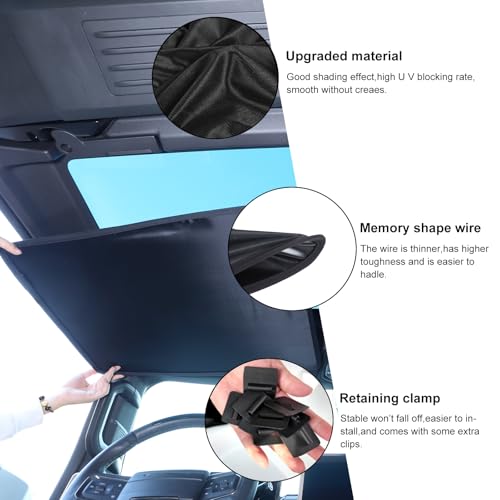 for Hummer EV Accessories 4 Top Glass Sunroof Sunshade Cover No Gaps No-Sagging Roof Sun Shade Shield Screen Heat Insulation Foldable Reflective UV for Hummer EV SUV Pickup Truck 2022-2024 2025 2026 by Suetlcoity - Used condition - Image 4