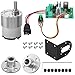 Copkim 12V DC Geared Motor Kit (600RPM Speed), JGB37-520 Motor with CCM6N PWM Controller, 6mm D-Shaft Flange and Bracket