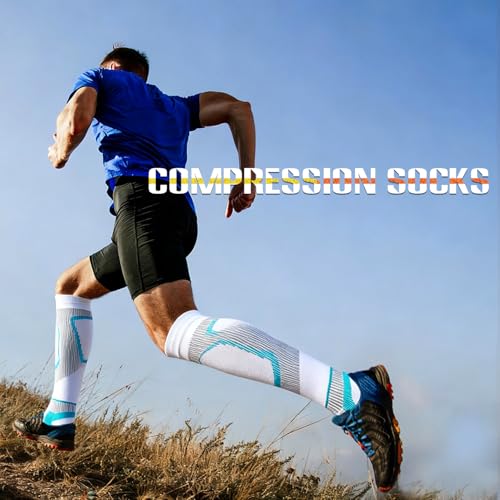 Image of Sooverki Compression Socks for Women and Men Circulation (3 /4 Pairs) is Best Support for Running Athletic Cycling Hiking