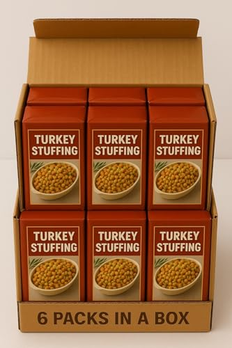 “Bulk Turkey Stuffing Mix 6 Pack – 6 oz Boxes – Classic Seasoned Bread Stuffing for Thanksgiving, Holiday Meals, or Everyday Side Dish – Easy to Prepare –