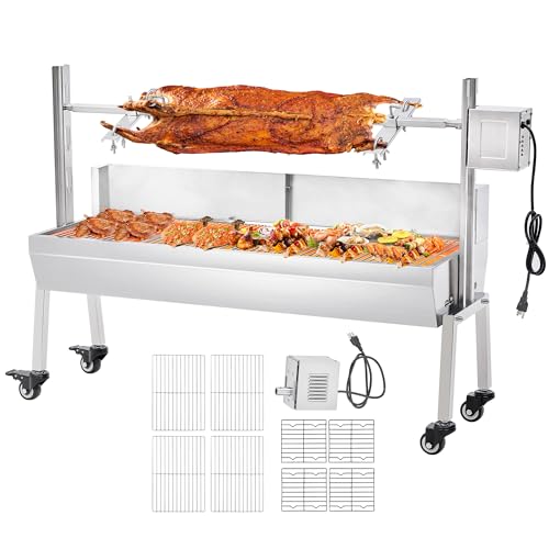 Jocisland Electric Rotisserie Grill Kit with Windscreen, 46