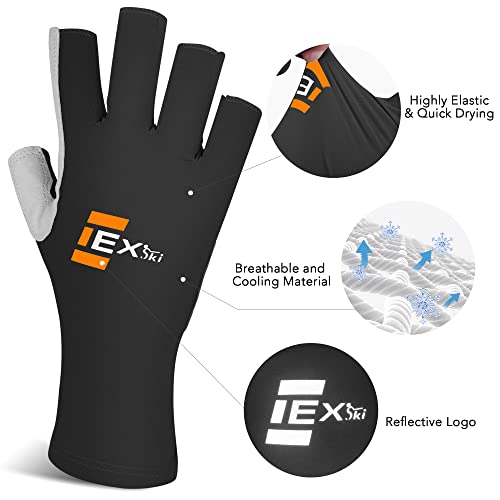 Exski Upf50+ Fishing Gloves, Sun Uv Protection Fingerless Gloves For Kayaking Rowing Paddling Men Women #TOP2