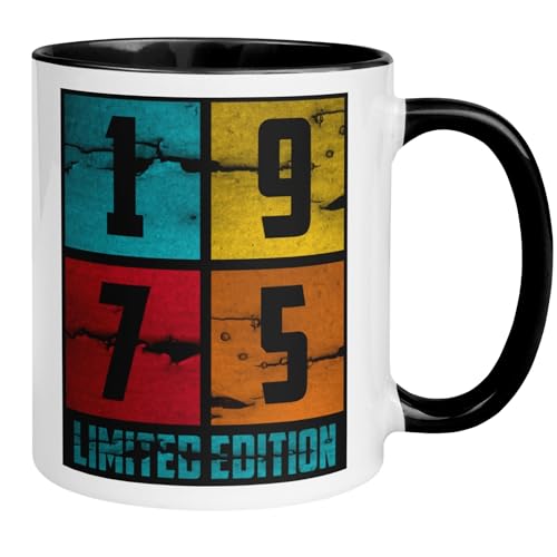 51 Geburtstag Männer Geschenk Tasse | 1975 Limited Edition | Lustige Geschenk Geburtstagstasse mit Spruch zum 51. Geburtstag | 51ter Geburtstag - Witziges Geburtstagsgeschenk für Mann