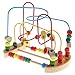 Almencla Enfants Bébé Fruits en Bois Autour de Perles Labyrinthe éducatif Jeu de Montagnes Russes Jouets