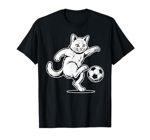 Funny Cat Soccer Ball Graphic - Cute Soccer Lover T-Shirt