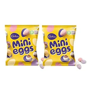 Pasen 2021 – Cadbury Milk Chocolate Mini Paaseieren Zakken 80g. Perfect voor het delen van deze Pasen (Pack van 2).