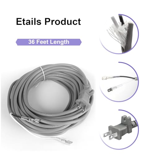 AC Power Cord Compatible with Dyson DC33 DC41 DC65 DC66 Upright Vacuum Cleaner 920912-01 920165-03 by UAUSE - Image 3