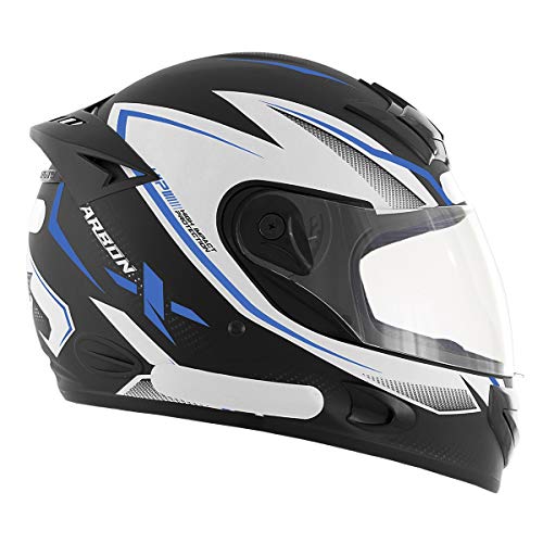 MIXS MX2 Carbon, Capacete Motociclista Adulto Unissex, Azul (Blue), 62