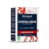 Dietaroma Gélules Capital Cœur Bio - Complément Alimentaire - Circulation Sanguine - Ail Noir, Olivier, Aubépine - 60 Gélules