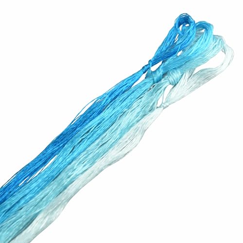 Image of 4 Skeins Mulberry Silk Floss Embroidery Thread Floss-Cross Stitch Threads China Silk Woven Jewelry Threads DIY Sewing Kits (15)