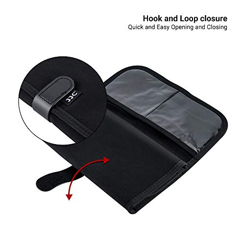 8 Pockets Lens Filter Case Up To 82Mm (37Mm 40.5Mm 43Mm 46Mm 49Mm 52Mm 55Mm 58Mm 62Mm 67Mm 72Mm 77Mm) For Round Or Square Filters, Belt Loop Design, Folding Camera Filter Pouch Wallet Holder Case #TOP2