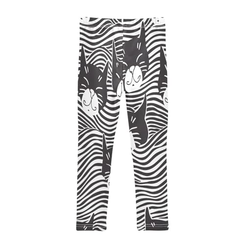 Toddler Girls Leggings Printed Yoga Pants Leggings Cat Head Line for Kids2