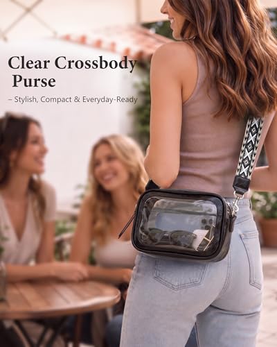 Image of Wuflyover Clear Bag for Stadium Events, Clear Crossbody Purse for Women