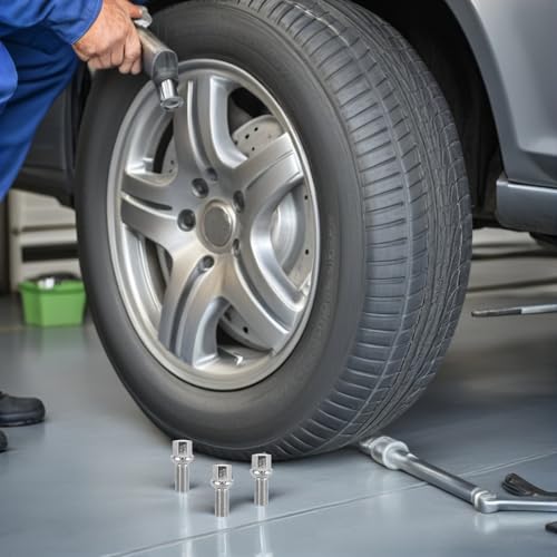 Tuercas de rueda de automóvil con acabado cromado resistente para rines 6