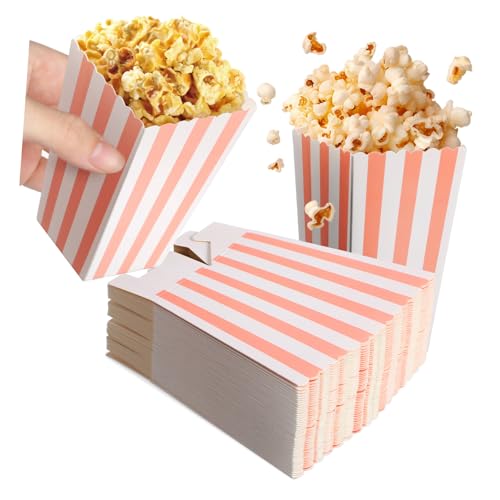 OFFSCH Cute Popcorn Boxes 48 Pack Bulk Popcorn Holders French Fry Holders for Party