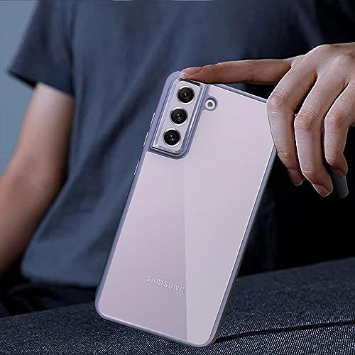 Image of A rtistque Ultra Hybrid Clear Back Cover Case for Samsung Galaxy S21 FE | Drop Protection | Transparent | Smooth TPU Sides - Purple