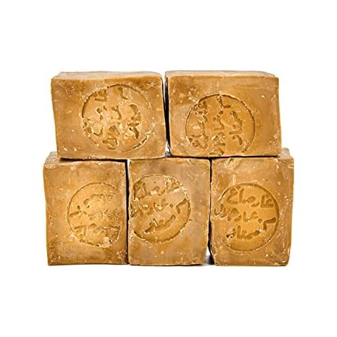 Carenesse Aleppo Seifen Paket Top-Quality 5 Stück 60% Olivenöl 40% Lorbeeröl original Olivenölseife Haarseife vegan handgemacht Naturseife Seife ca. 900-950 Gramm je Paket Cover