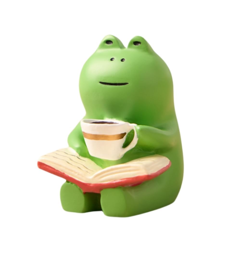Amazon.co.jp: かわいいカエルの置物 オフィスで癒される小さな