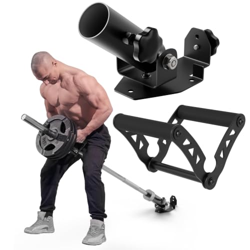 V Bar Grip with Wall, Floor, or Rack Mount Landmine Attachment for Barbell