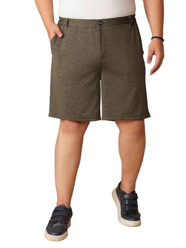 Image of OOMPH! Men's Short for Summer | Stretchable Fabric | Breathable & Lightweight | Casual Lounge Short with Elastic Waistband & Drawstring
