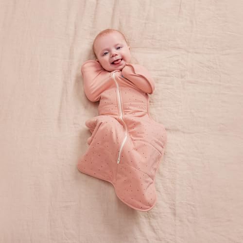 Image of Love To Dream Swaddle UP, Newborn 2.2-3.8 kg - Pebbles Rose, Snug Fit, Supports Healthy Sleep Routine, 2.5 Tog for Cool Temps (16-20C), Machine Washable Stretch Cotton, 2 Zips, Easy Nappy Change