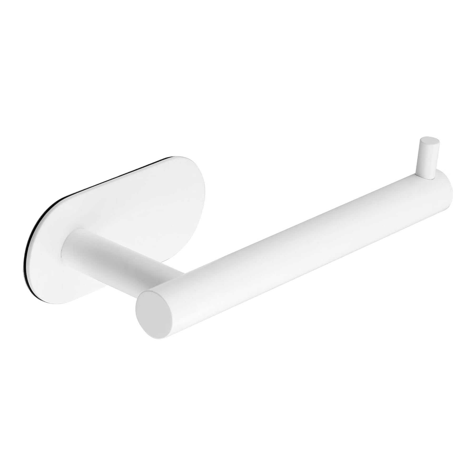 SAYAYO White Toilet Roll Holder Self Adhesive, Stick on Toilet Paper Holder for Bathroom Kitchen, SUS304 Stainless Steel Waterproof, No Drilling