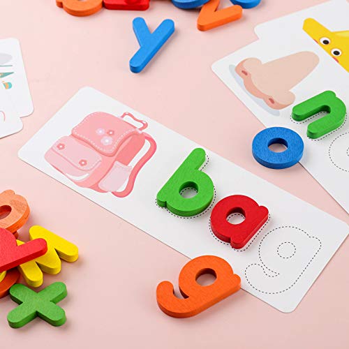 NUOBESTY 1 conjunto de palavras de ortografia, jogo de aprendizagem precoce de palavras educativas d