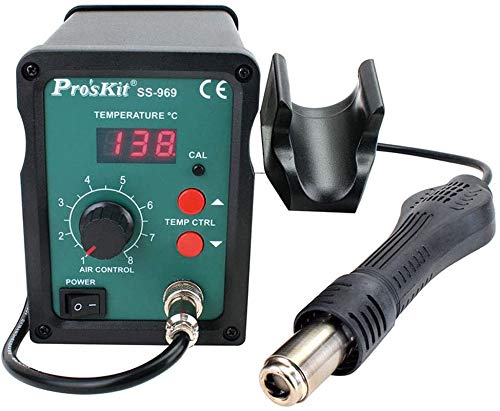 Pro39;skit SS-969H 220V Hot Air Soldering Station BGA Welding SMD Hot Air Rework Station PCB Preheater Digital Display