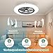 Low Profile Ceiling Fan with Light, Enclosed Bladeless Ceiling Light, Bluetooth Speaker, 6 Speeds Reversible, Stepless Dimming, Smart Flush Mount Ceiling Fan for Bedroom, Kids Room and Living Room 22