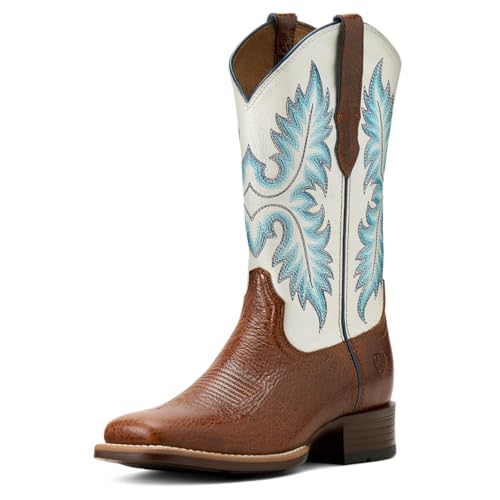 Ariat Womens Canyon Point Embroidered Square Toe Pull On Casual Boots Mid Calf Low Heel 1-2