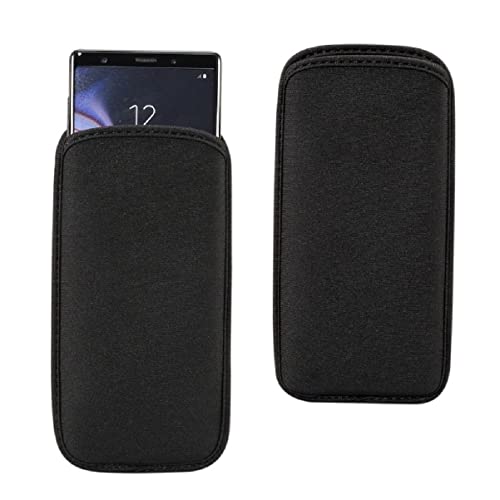 DFV mobile - Soft Pouch Case Neoprene Waterproof and Shockproof Sock Cover, Slim Carry Bag pour Tone E21 (2021) - Black