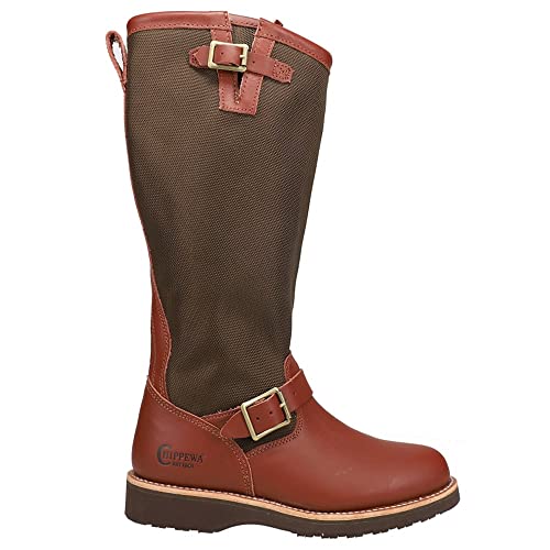 Chippewa Women's Snake Proof Pull On Leather Buckle Boot Round Toe Brown 10 M Us #TOP2