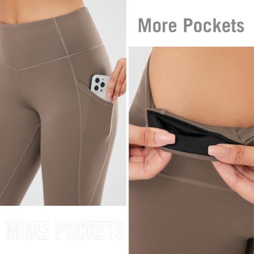 Image of baleaf Women's Fleece Lined Leggings, High Waisted | Thermal Warm Winter Tights, Thick Yoga Pants, Cold Weather, with Pockets