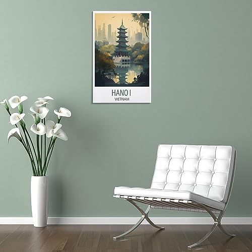 Poster vintage Hanoï de qualité supérieure comme décoration moderne