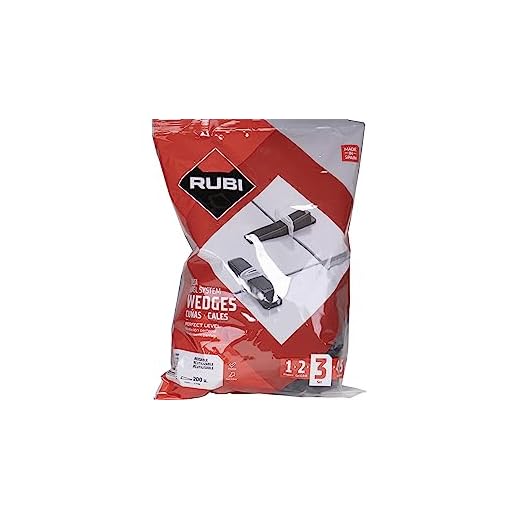 RUBI 3953 | Cuñas de Nivelación para Azulejos | 200 Unidades | Cuñas para Alicatar Cerámica | Para Formatos de 30x30 cm y Superiores | DELTA LEVEL SYSTEM N (B-200 UN)